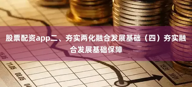 股票配资app二、夯实两化融合发展基础（四）夯实融合发展基础保障